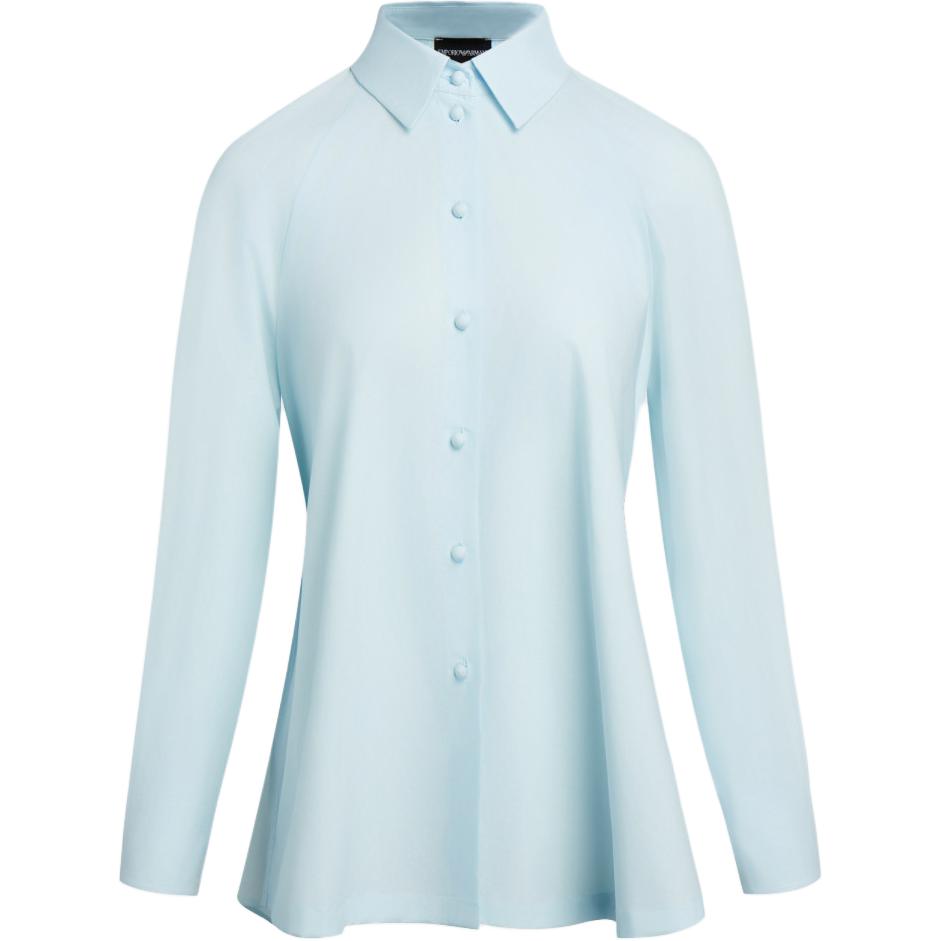 EMPORIO ARMANI  Blue Asymmetric Hem Long Sleeve Shirt. 6D2C69-2N0FZ-0518 圖 2