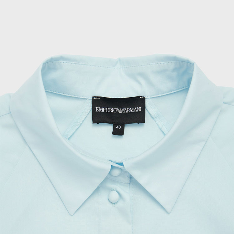 EMPORIO ARMANI  Blue Asymmetric Hem Long Sleeve Shirt. 6D2C69-2N0FZ-0518 圖 5