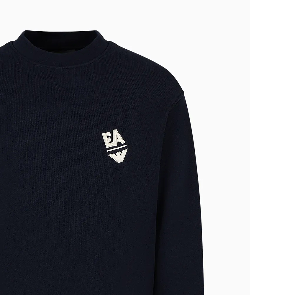 Emporio Armani  Blue Crewneck Pullover Sweatshirt with Logo Print. 3D1MEC-1JODZ-10965 圖 6