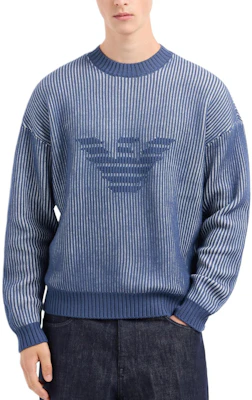 Jersey de Punto con Logo Águila Azul EMPORIO ARMANI. 6D1MXA-1MJHZ-F708 Shop Jersey de Punto con Logo Águila Azul EMPORIO ARMANI. 6D1MXA-1MJHZ-F708