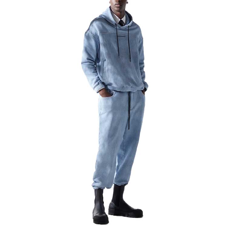 EMPORIO ARMANI  Blue Hoodie with Logo Print and Drawstring Design. 3D1MEG-1JWPZ-F917 圖 6