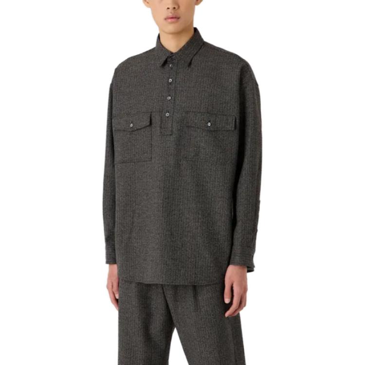 Purchase Emporio Armani Baju Polo Lengan Panjang Corak Houndstooth Biru. H41F33-E1204-1992