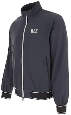 엠포리오 아르마니 블루 레터 프린트 스탠드 칼라 집업 재킷. 6RPB07-PN27Z-0578 Shop 엠포리오 아르마니 블루 레터 프린트 스탠드 칼라 집업 재킷. 6RPB07-PN27Z-0578