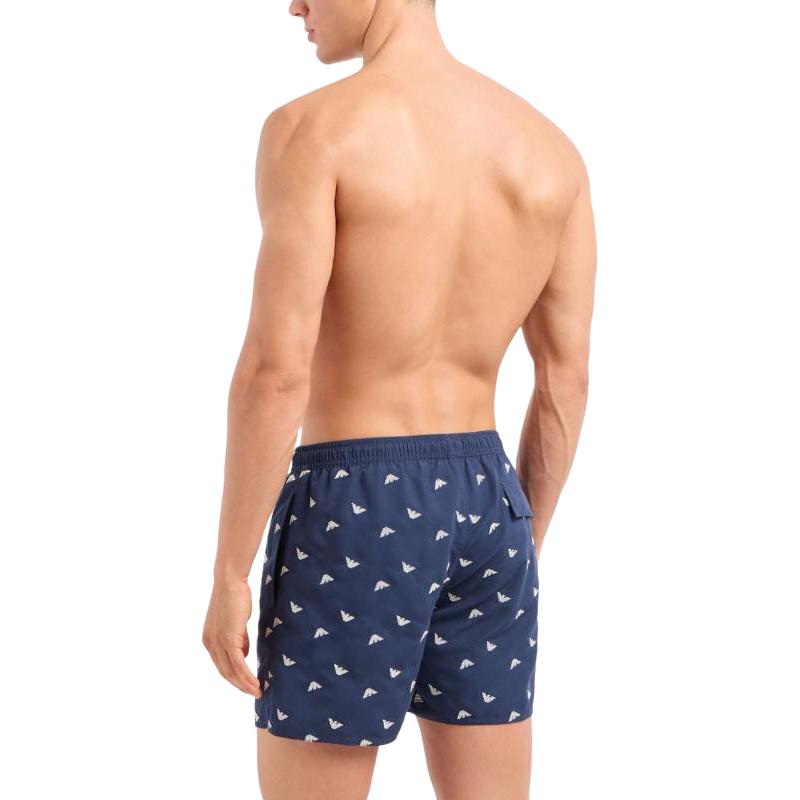 Shop EMPORIO ARMANI Seluar Dalam Biru Logo Cetakan Gaya Kasual. 211740-4R4340-6935