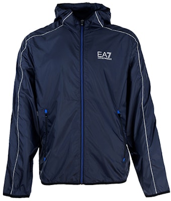 Emporio Armani Jaket Santai Biru Berhud Lengan Panjang dengan Cetakan Logo. 3LPB22-PN1GZ-1559 Buy Emporio Armani Jaket Santai Biru Berhud Lengan Panjang dengan Cetakan Logo. 3LPB22-PN1GZ-1559