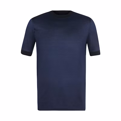 EMPORIO ARMANI Blue Loose Fit Crew Neck Short Sleeve T-Shirt. 3ZSM51-SJVLZ-0015