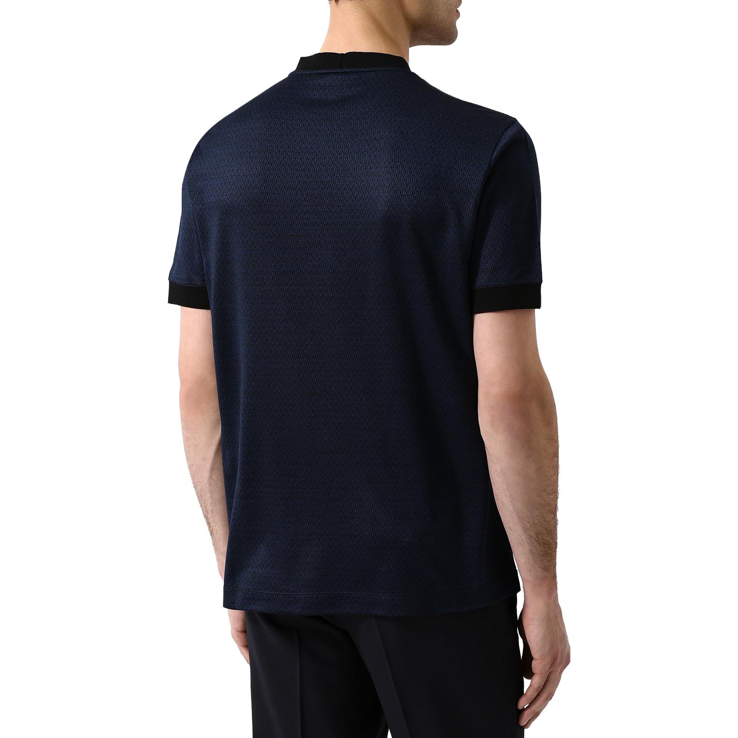 EMPORIO ARMANI  Blue Loose Fit Crew Neck Short Sleeve T-Shirt. 3ZSM51-SJVLZ-0015 圖 4