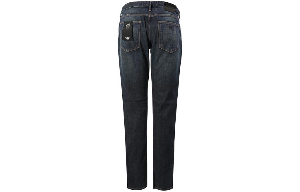 Lookbook Emporio Armani Seluar Jeans Biru Tapered Basuh Kasual Mid-Rise. 3L1J06-1DY3Z-0942