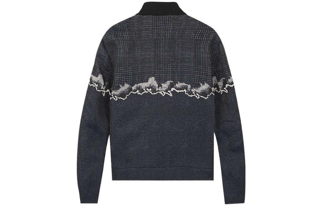 Emporio Armani  Blue Plaid Wave Embroidered Zip-Up Jacket 11R330-11255-921 圖 3