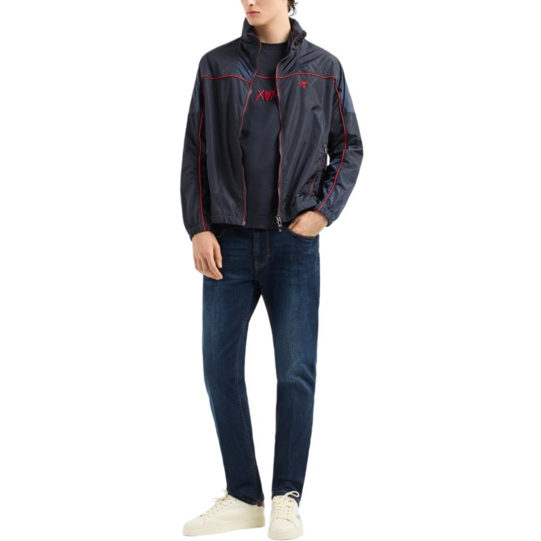 EMPORIO ARMANI  Blue Slim Fit Low-Rise Tapered Jeans Qixi Limited Edition EM000121-AF10452-MB001 圖 3