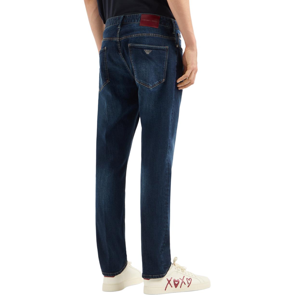 EMPORIO ARMANI  Blue Slim Fit Low-Rise Tapered Jeans Qixi Limited Edition EM000121-AF10452-MB001 圖 4