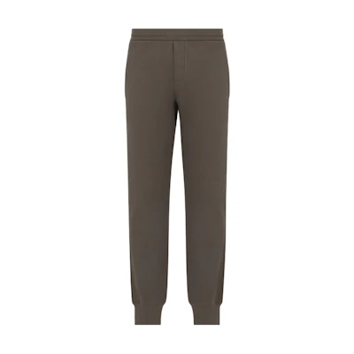 EMPORIO ARMANI Brown-Green Jogger Sweatpants with Elastic Pockets. 6D1PK3-1JHSZ-06K0