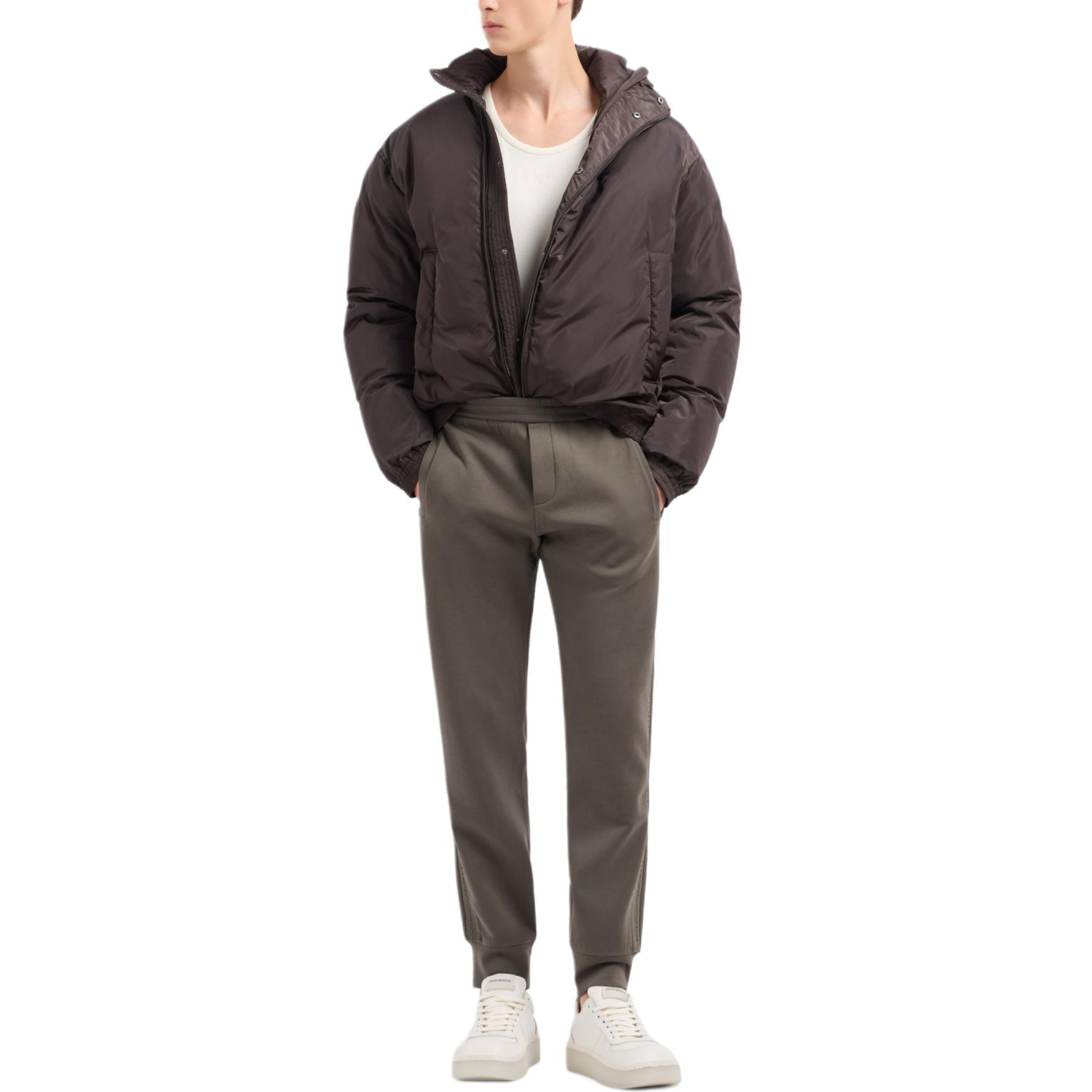 EMPORIO ARMANI  Brown-Green Jogger Sweatpants with Elastic Pockets. 6D1PK3-1JHSZ-06K0 圖 3