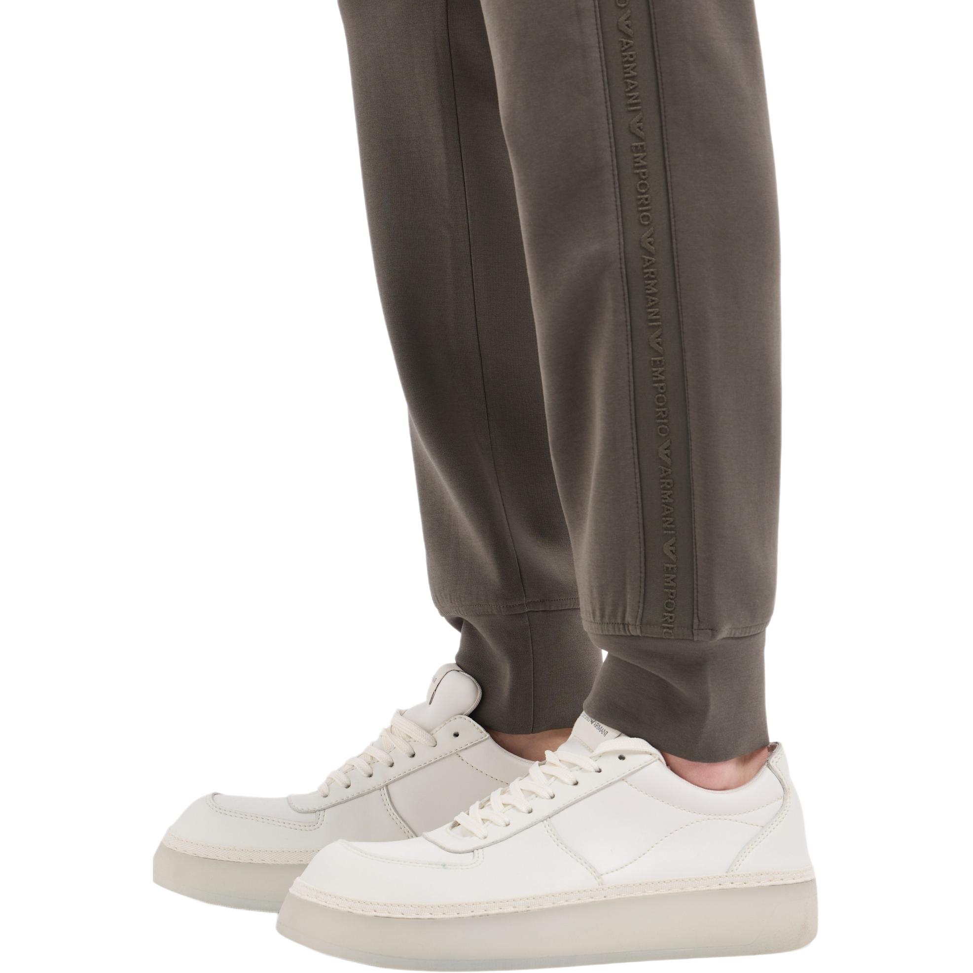 EMPORIO ARMANI  Brown-Green Jogger Sweatpants with Elastic Pockets. 6D1PK3-1JHSZ-06K0 圖 6