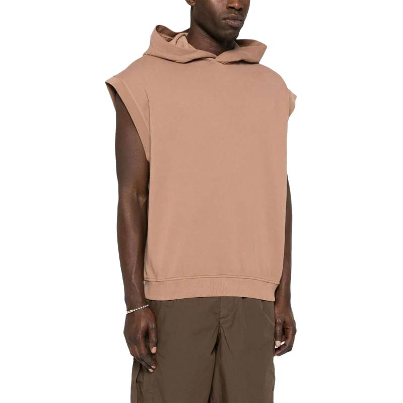 EMPORIO ARMANI  Brown Sleeveless Hoodie Solid Color Casual Fit. 3D1MFM-1JFMZ-04B3 圖 5