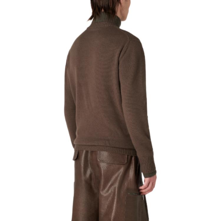 Purchase EMPORIO ARMANI Sweater Coklat Turtleneck Slim-Fit Lengan Panjang. 6R1MY9-1MF9Z-0460
