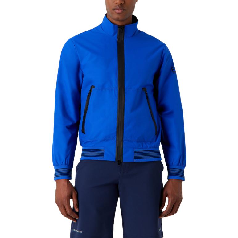 Shop Emporio Armani Jaket Zip-Up Lengan Panjang Kasual Solid - Biru 3RPB11-PN27Z-1597