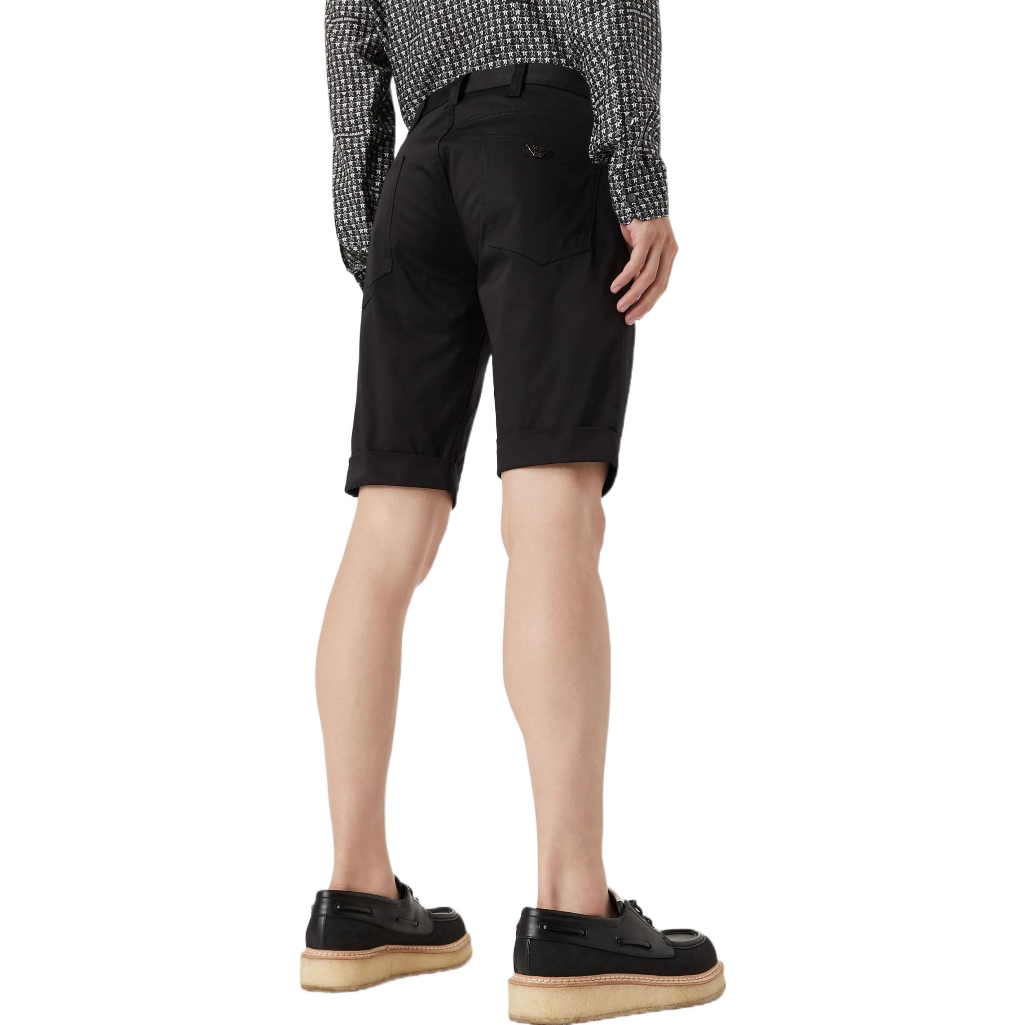 Details for Emporio Armani Seluar Pendek Kasual Hitam Logo Helang Klasik. 8N1PA6-1NJ7Z-0999