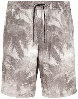 Emporio Armani Coconut Tree Print Mid-Rise Casual Shorts Light Grey. 3D1PE3-1NRDZ-1F617 Buy Emporio Armani Coconut Tree Print Mid-Rise Casual Shorts Light Grey. 3D1PE3-1NRDZ-1F617