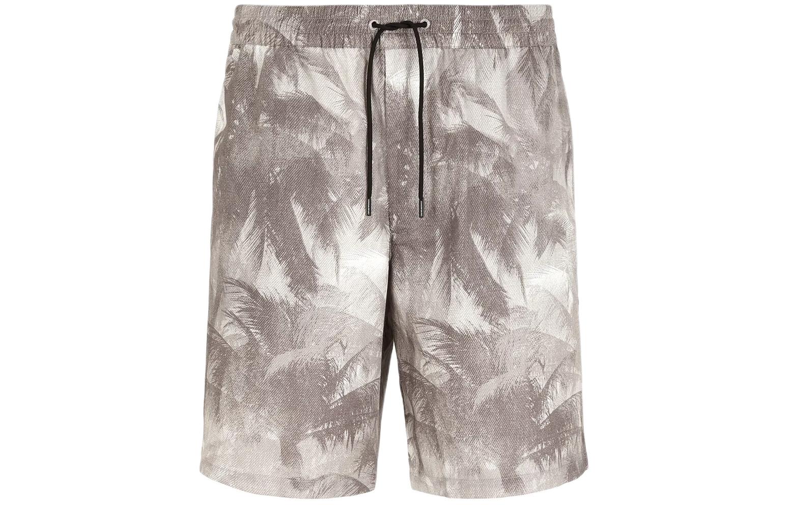 Order Emporio Armani  Coconut Tree Print Mid-Rise Casual Shorts Light Grey. 3D1PE3-1NRDZ-1F617
