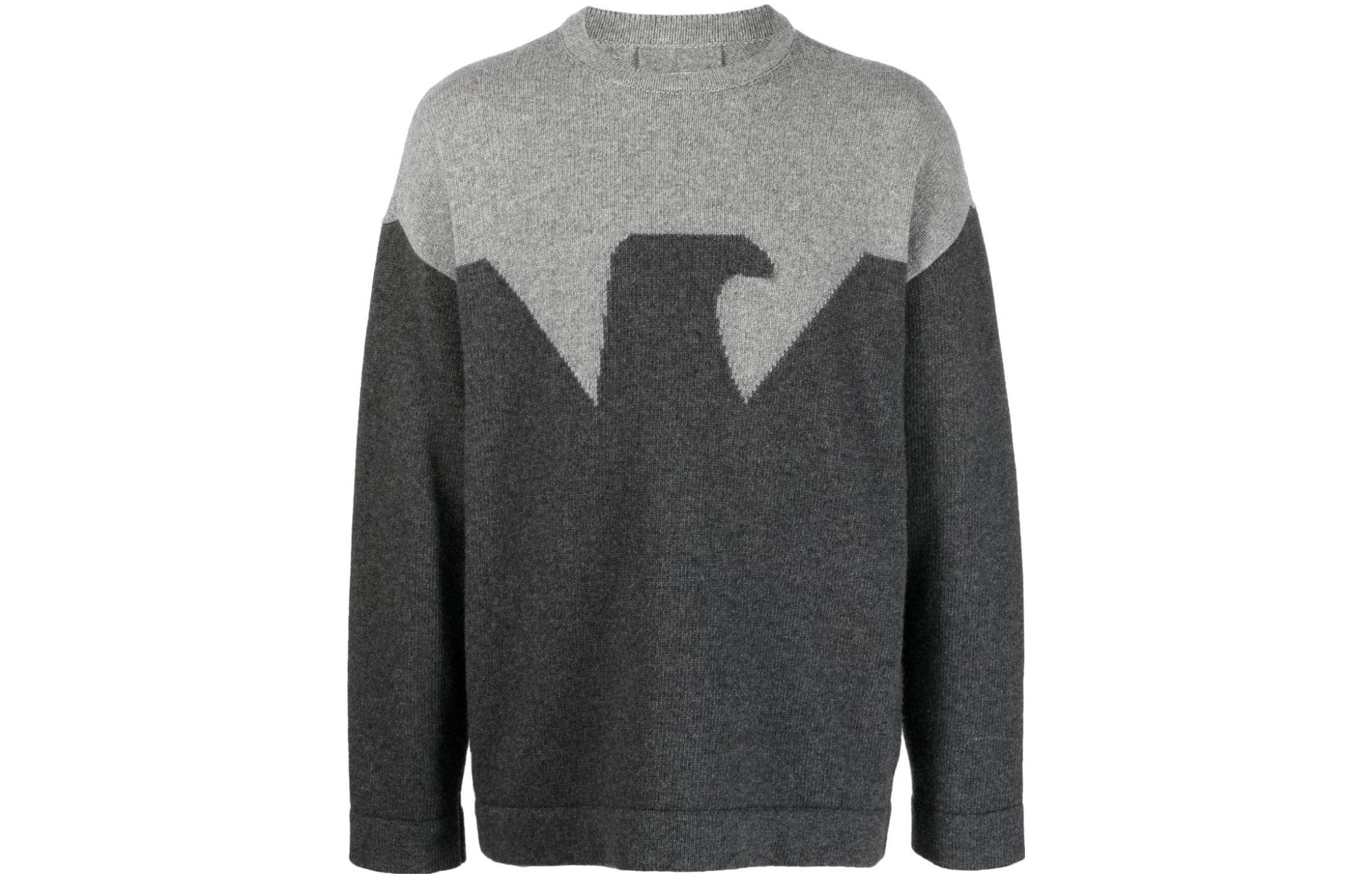 Emporio Armani  Colorblock Crewneck Sweater Light Gray 6R1MZ51M6RZ46005 圖 2