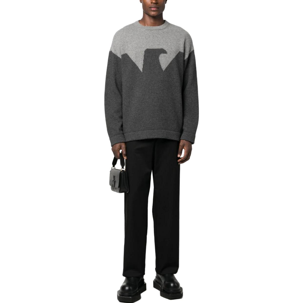 Emporio Armani  Colorblock Crewneck Sweater Light Gray 6R1MZ51M6RZ46005 圖 3