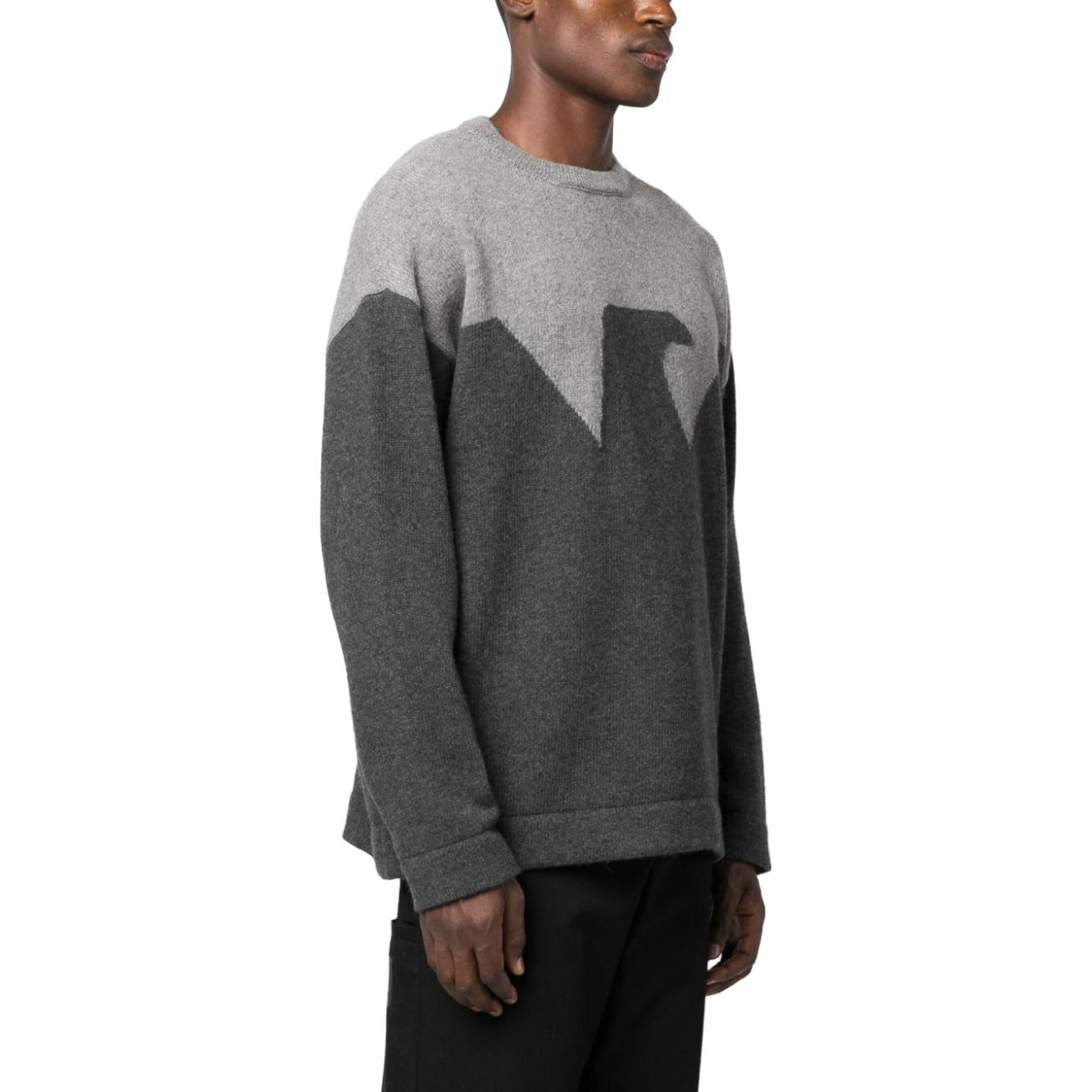 Emporio Armani  Colorblock Crewneck Sweater Light Gray 6R1MZ51M6RZ46005 圖 5