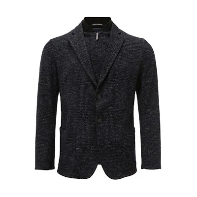 Emporio Armani Colorblock Single-Breasted Blazer Jacket - Blue 91G56S-91S65-921