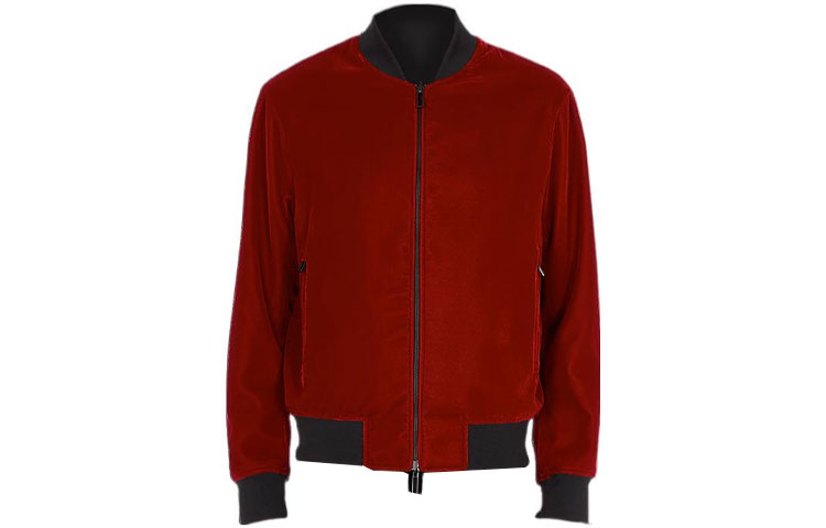 Emporio Armani  Contrast Zip-Up Jacket Red 3L1BG9-1NAJZ-0370