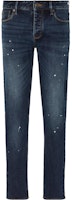 EMPORIO ARMANI Dark Blue Straight-Leg Contrast Button Jeans. 6R1J75-1DMXZ-10941 EMPORIO ARMANI Dark Blue Straight-Leg Contrast Button Jeans. 6R1J75-1DMXZ-10941
