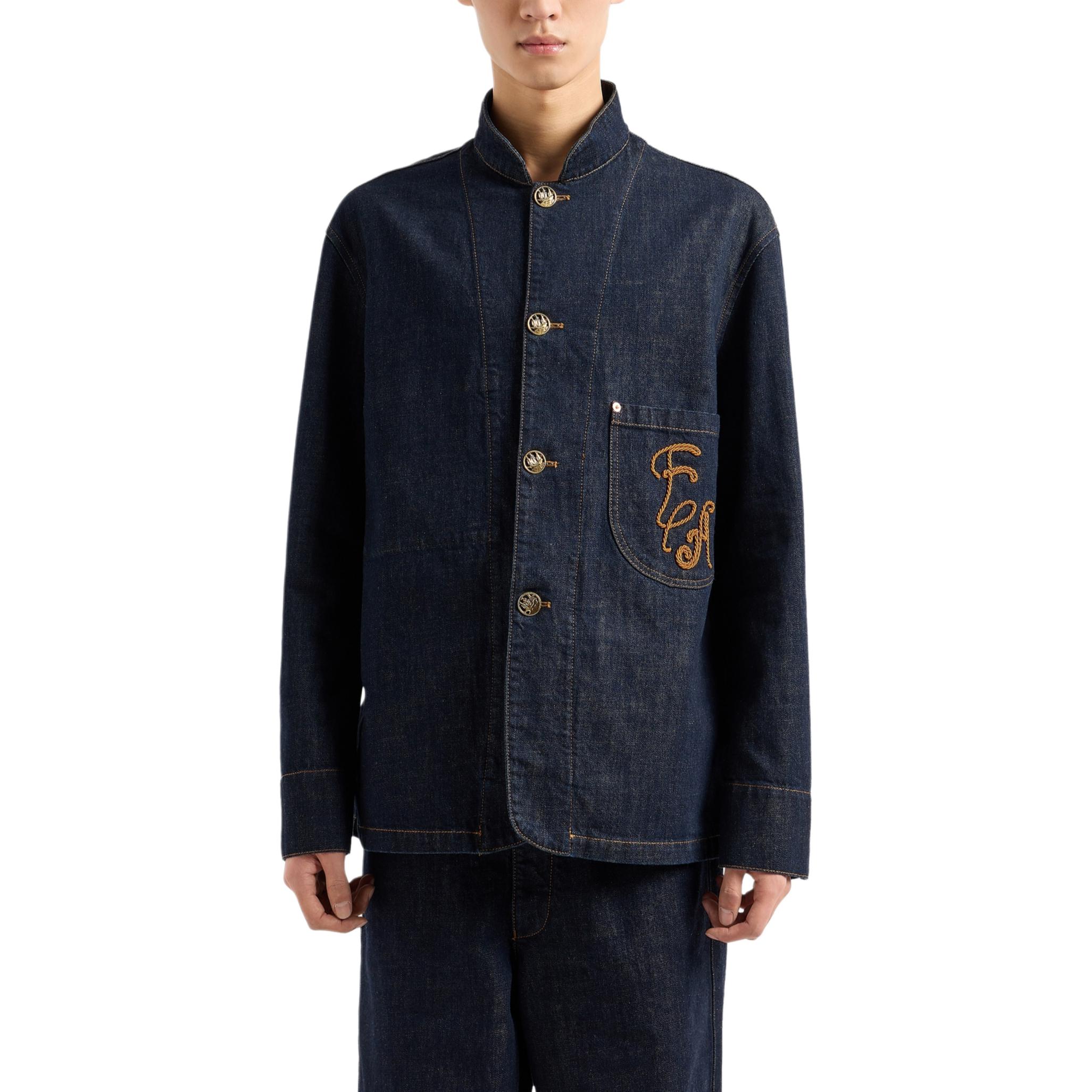 EMPORIO ARMANI  Denim Jacket with Embroidered Pattern - Blue 6D1G6S-1D5YZ-0941 圖 3