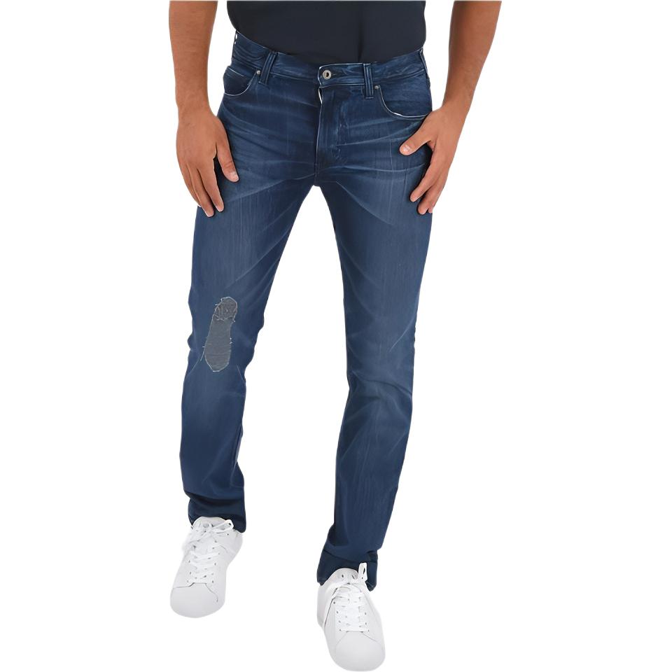EMPORIO ARMANI  Distressed Button Wash Jeans. 6Z1J45-1D1DZ-0941