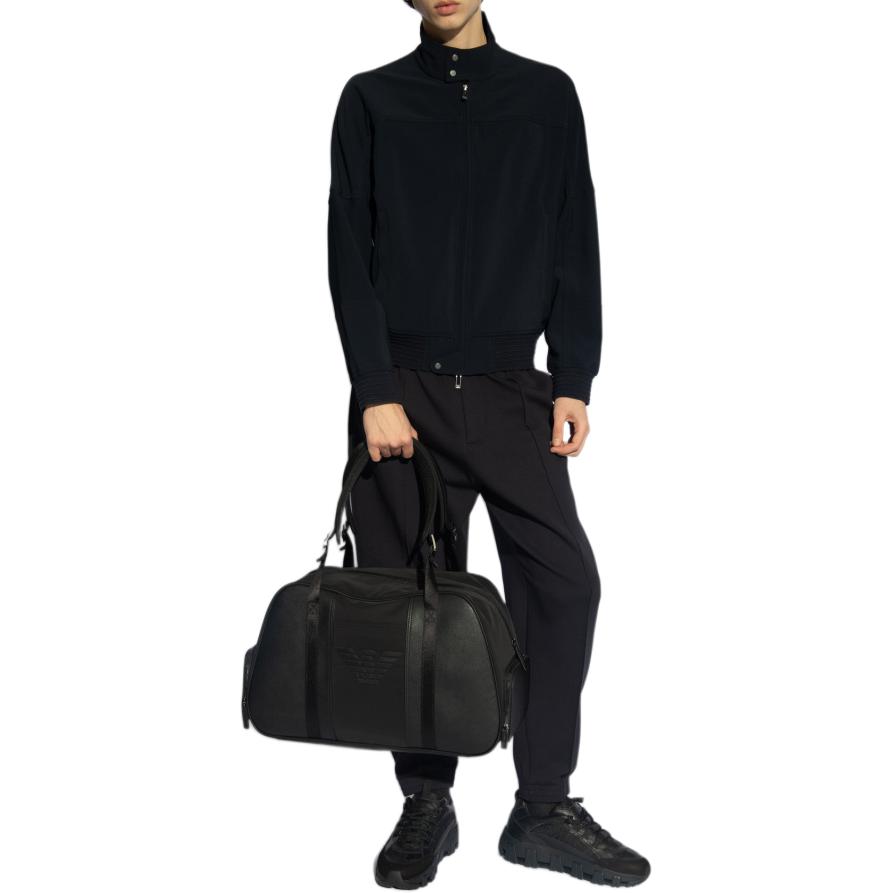 Lookbook 安普里奥·阿玛尼 深蓝弹力松紧腰休闲裤 休闲风格 3D1P75-1JHSZ-0920