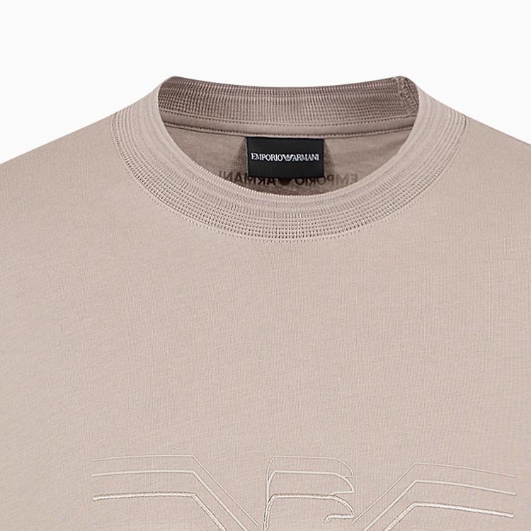 Shop Emporio Armani 刺繡LOGO圓領短袖T恤 3D1T89-1JWZZ-0999