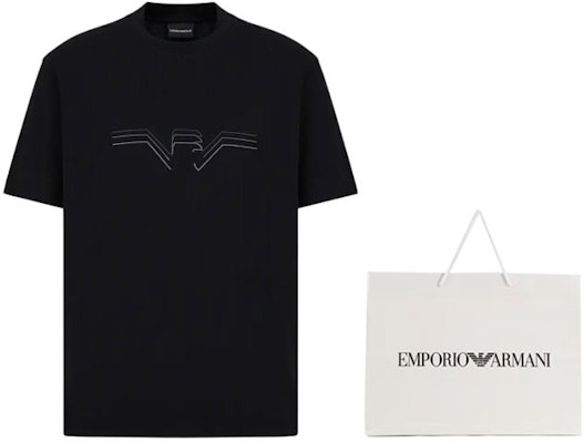 Emporio Armani 刺繡LOGO圓領短袖T恤 3D1T89-1JWZZ-0999 Sizing Emporio Armani 刺繡LOGO圓領短袖T恤 3D1T89-1JWZZ-0999
