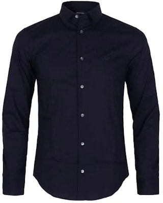 EMPORIO ARMANI Essentials Blue Long Sleeve Shirt with Embroidered Logo. 8N1C09-1NI9Z-0934 Buy EMPORIO ARMANI Essentials Blue Long Sleeve Shirt with Embroidered Logo. 8N1C09-1NI9Z-0934