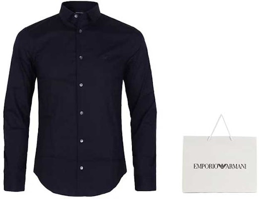 EMPORIO ARMANI Essentials Blue Long Sleeve Shirt with Embroidered Logo. 8N1C09-1NI9Z-0934 Purchase EMPORIO ARMANI Essentials Blue Long Sleeve Shirt with Embroidered Logo. 8N1C09-1NI9Z-0934