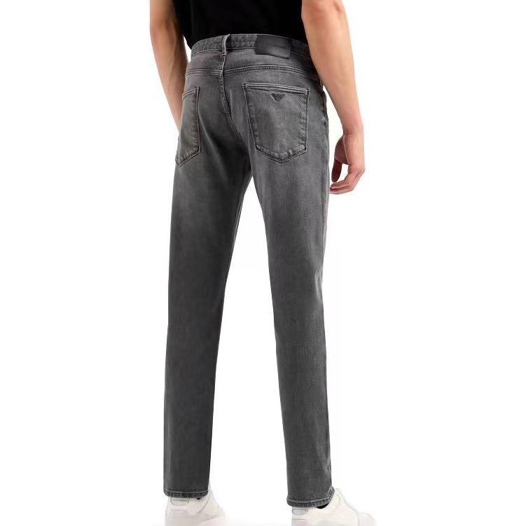 Purchase Emporio Armani Seluar Jeans Kelabu Slim Fit Pudar dengan Poket Zip Sisi. 6R1J06-1D05Z-0006