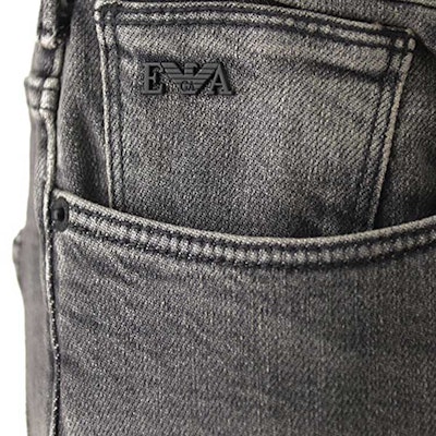 Emporio Armani Seluar Jeans Kelabu Slim Fit Pudar dengan Poket Zip Sisi. 6R1J06-1D05Z-0006 Cheap Emporio Armani Seluar Jeans Kelabu Slim Fit Pudar dengan Poket Zip Sisi. 6R1J06-1D05Z-0006