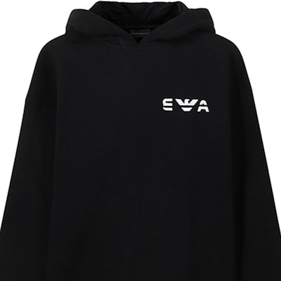 Emporio Armani Fleece Hoodie Black 3L1MCK-1JXDZ-0999 Details for Emporio Armani Fleece Hoodie Black 3L1MCK-1JXDZ-0999