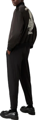 EMPORIO ARMANI FW22 黑色棉質拉鍊飛行夾克外套. 6L1BP5-1NNMZ-0999 Shop EMPORIO ARMANI FW22 黑色棉質拉鍊飛行夾克外套. 6L1BP5-1NNMZ-0999