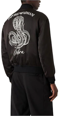 EMPORIO ARMANI FW22 黑色棉質拉鍊飛行夾克外套. 6L1BP5-1NNMZ-0999 Details for EMPORIO ARMANI FW22 黑色棉質拉鍊飛行夾克外套. 6L1BP5-1NNMZ-0999