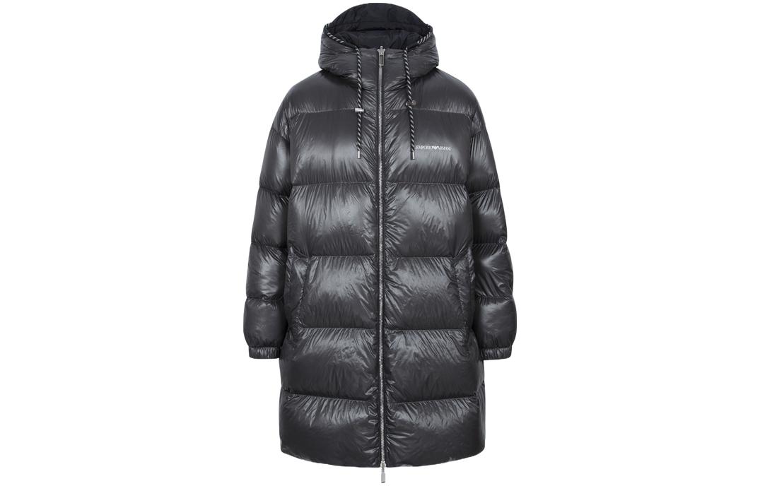 Emporio Armani  FW22 Black Reversible Hooded Down Jacket. 6L1L83-1NNBZ-09E6