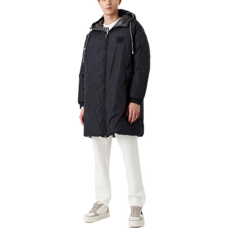 Shop Emporio Armani Chaqueta Negra Reversible con Capucha FW22. 6L1L83-1NNBZ-09E6