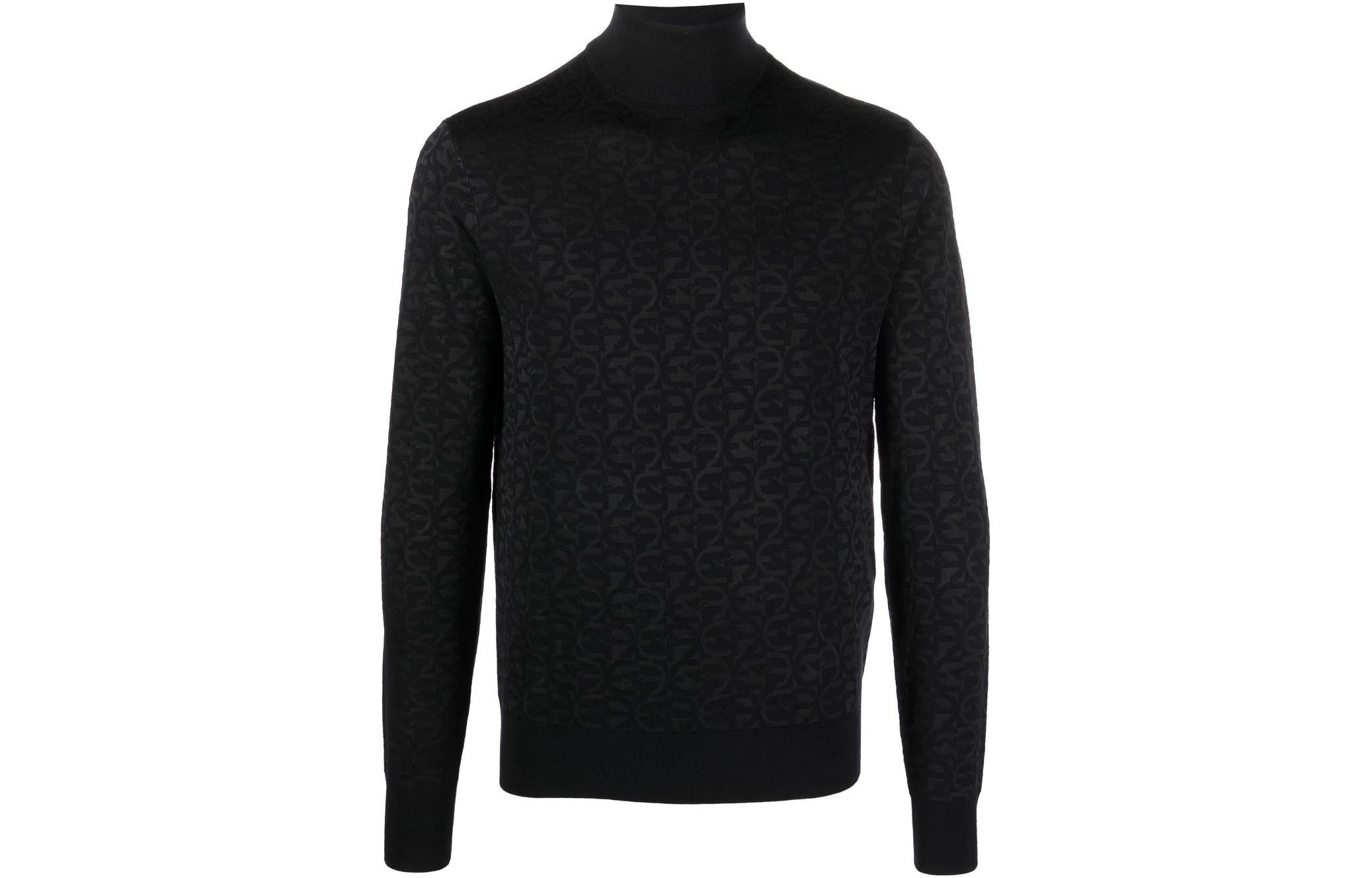 Order EMPORIO ARMANI FW22标志羊毛针织高领毛衣灰黑色 6L1MX4-1MUZZ-F926
