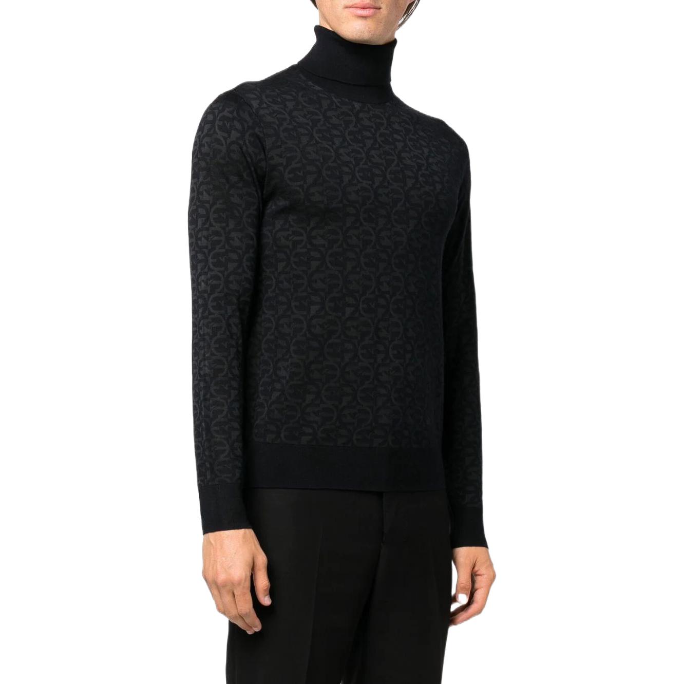 Purchase EMPORIO ARMANI FW22标志羊毛针织高领毛衣灰黑色 6L1MX4-1MUZZ-F926