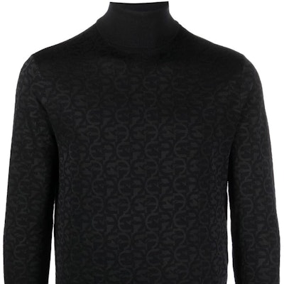 EMPORIO ARMANI FW22标志羊毛针织高领毛衣灰黑色 6L1MX4-1MUZZ-F926 Details for EMPORIO ARMANI FW22标志羊毛针织高领毛衣灰黑色 6L1MX4-1MUZZ-F926