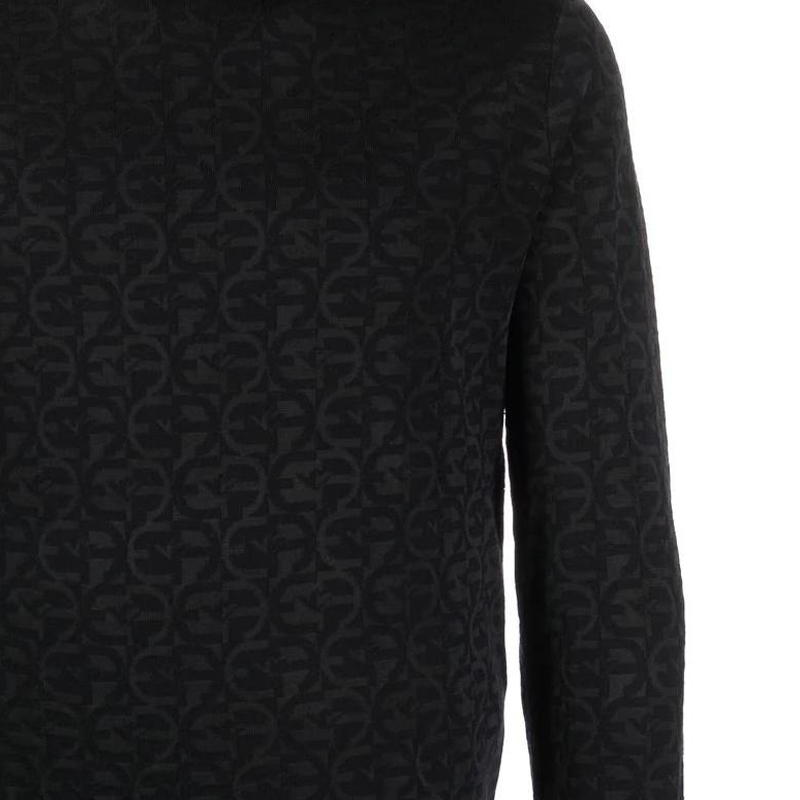 Sizing EMPORIO ARMANI FW22标志羊毛针织高领毛衣灰黑色 6L1MX4-1MUZZ-F926