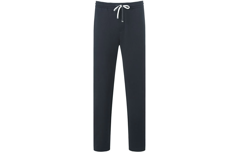 Order 安普里奥·阿玛尼 FW22 海军蓝直筒针织抽绳休闲裤 8N1PD8-1JHSZ-0920