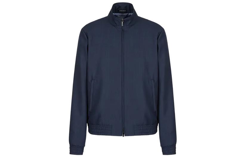 EMPORIO ARMANI  FW22 Navy Denim-Style Zipper Jacket H31R29-C1051-1919